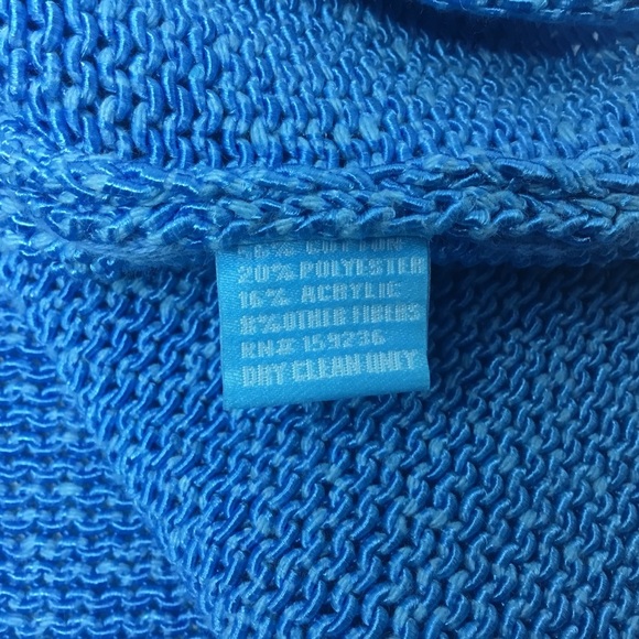 J. Mclaughlin Blue Alto Knit Sleeveless Sweater Vest Preppy Costal - Picture 7 of 7